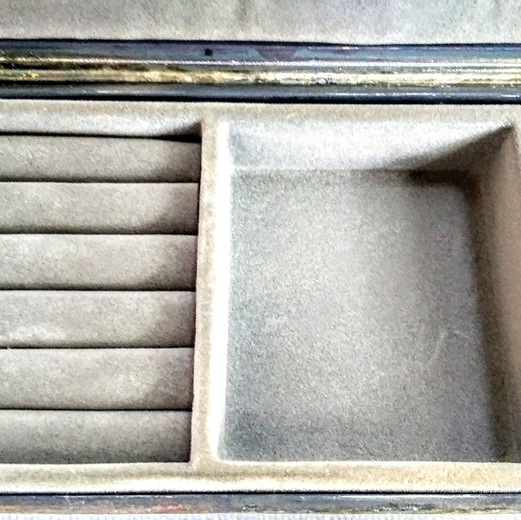 VINTAGE SILVER PLATE JEWELRY CASE ❤ - Picture 4 of 7